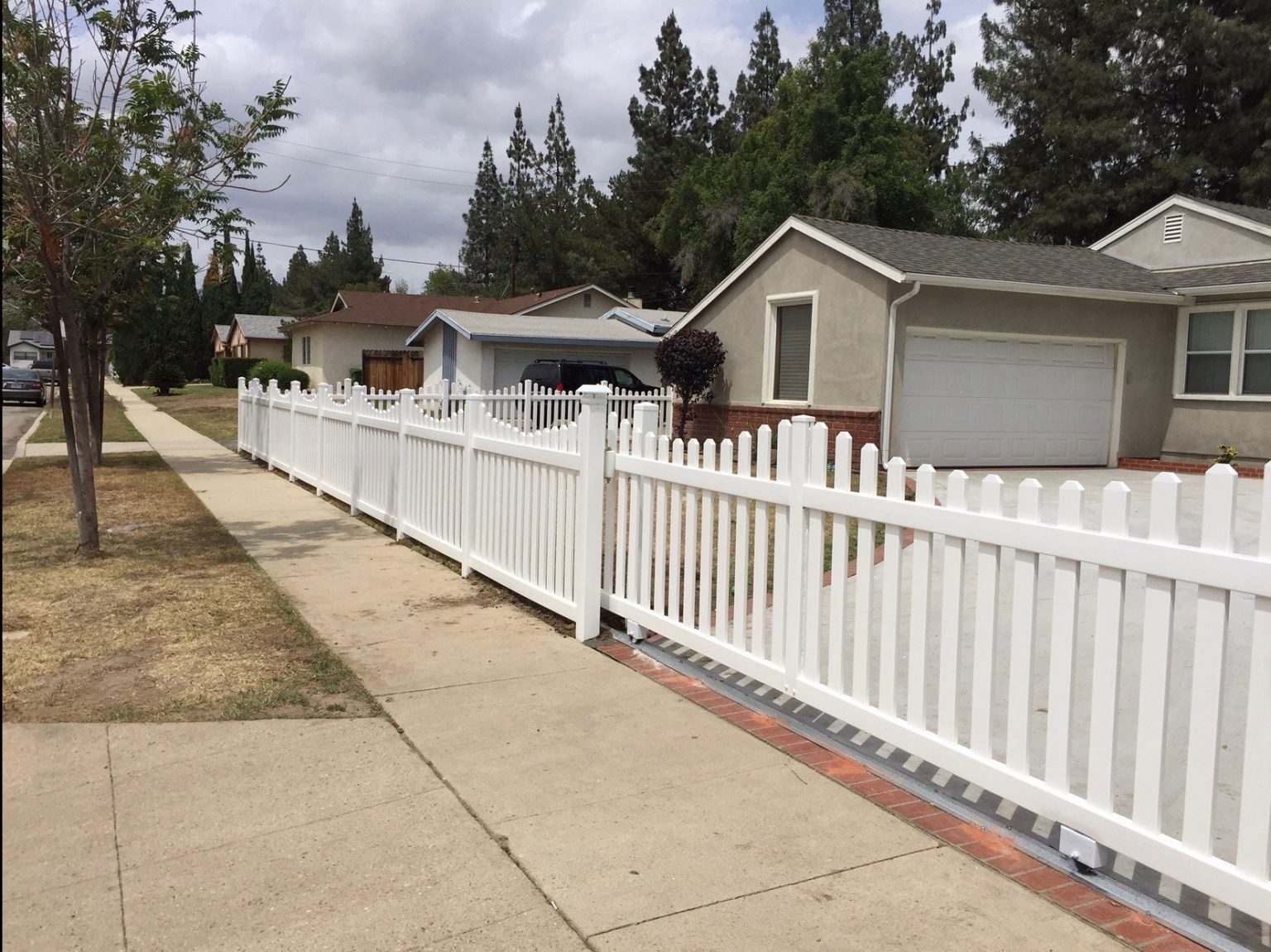 Vinyl Picket Sliding Gates Vinyl Fence 4 Less